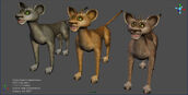 Models of the Fossas from the Madagascar 2 game.