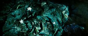 Megatron's corpse at the bottom of the sea.