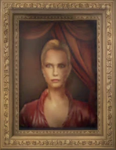 A portrait of Mallon in her office.