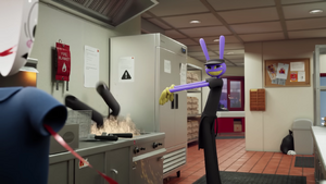 "Oh no! It looks like I've taken Ragatha, and dropped her in the deep fryer!"