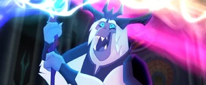 Storm King 12.png (671 KB) The Storm King laughing wickedly as his staff starts absorbing all the princesses' magic.