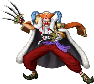 Buggy's appearance in One Piece Bounty Rush.