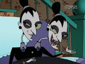 The Stitch Sisters telling Muriel that she is ready.