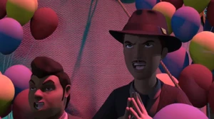 Baz and Bernie's evil grins.