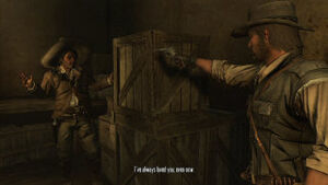 Escuella.jpg (13 KB) John pointing his gun on Escuella. (RDR1).