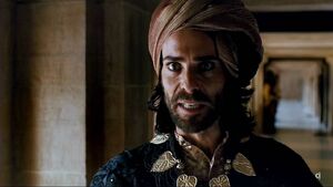 Haman as portrayed by James Callis in One Night with the King.