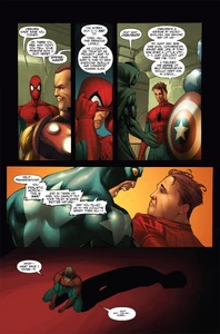 Norman revealing that he and Spider-Man worked together to stop the Secret Invasion.