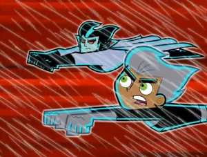 (Danny: Nice move Plasmius. Unleashing an evil weather ghost just so you could look good to the voters?)