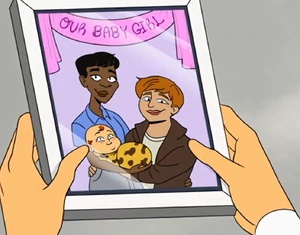 Daphne and her adoptive parents.