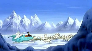 The Wolves pulling Stormella's sleigh.