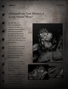 Pluto's research logbook.