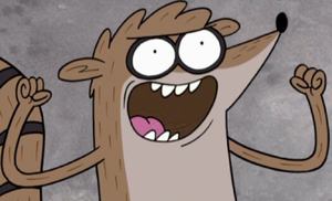 Rigby's evil laugh.