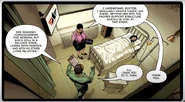 Tempest in a hospital with Karmen and a doctor with an Atlas Logo on The TV.