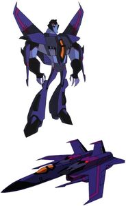 Thundercracker’s bot and jet form (Animated)