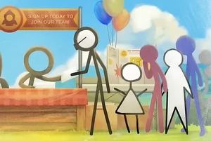 A stick figure speculated to be Navy.