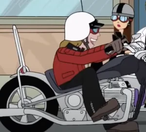The Biker trying to flirt with Vanessa in taking a ride with him in his motorcycle.