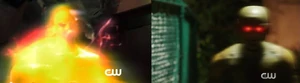 The Reverse-Flash in the past and in present day.