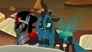 Queen Chrysalis taunting Grogar S9E1