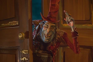 Snatcher Leaving Lord Portley Rind's House.