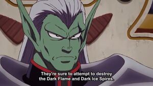 Hadlar is sure that the Disciples of Avan will destroy the Dark Flame and Dark Ice Spires.