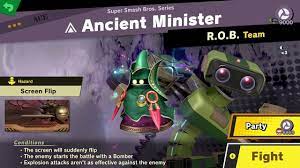 The Ancient Minister spirit is Super Smash Bros. Ultimate.