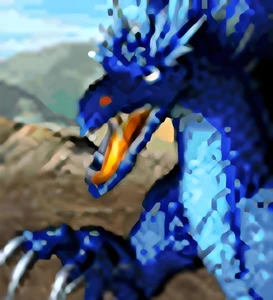 Azure dragon icon.