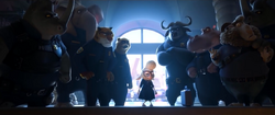 Bellweather and her accomplices being placed under arrest after her plot is exposed.