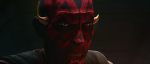 During their brief duel, Maul says "Not yet..."