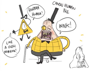 Official concept art of what Bill's human form would look like.