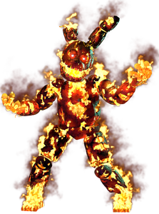 Flaming Springtrap's full body.