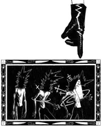 Ditto, the full artwork with a black glove often seen in the series pointing at the Dogtooth with the shining eyes.