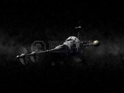 2792758-a-gray-pointy-spaceship-in-space-with-starry-background-1-