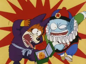 Pilaf assaulting Shu.