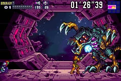 The Omega Metroid battling the SA-X.