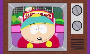 The Cartmanland commercial on live TV.