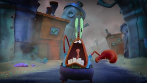 Mr. Krabs screams.