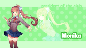 Monika in the trailer for Doki Doki Literature Club!.