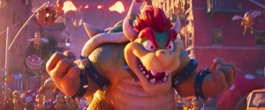 Bowser's evil laugh, foolishly believing that he successfully burnt Mario and Luigi alive.