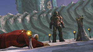 Only to be weakened when Doomguy crushes it.