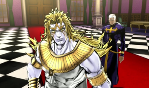 Enrico Pucci with God-like Dio