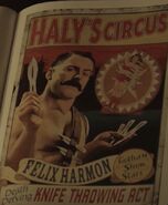 A poster of Felix Harmon from Haly's Circus.