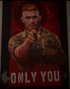 A poster of Jacob, referencing the James Montgomery Flagg's "I Want You" poster.