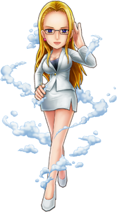 Kalifa with white suit in One Piece Thousand Storm.