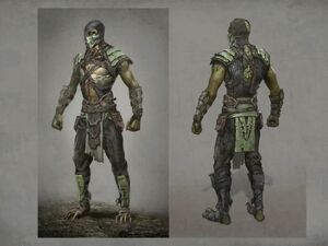 Concept art of Reptile's alternate costume in MKX.