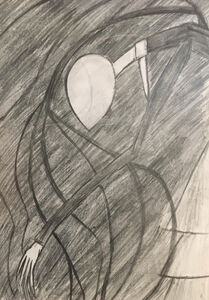 The Slender Man depicted by Bryn.