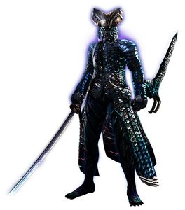 Vergil's Devil Trigger in Devil May Cry 4.