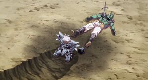 Hadlar lying dead.