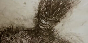 A drawing of the entity, made by one of its victims.