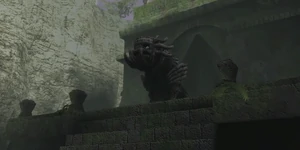 Cenobia at the top of the temple.