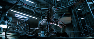 Yashida in the Silver Samurai suit fighting Logan